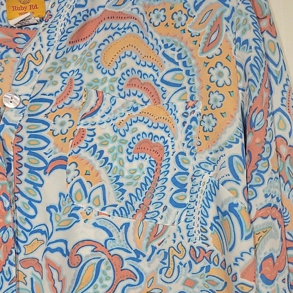 Ruby Rd. Paisley Top Women's 1X - Picture 3 of 9